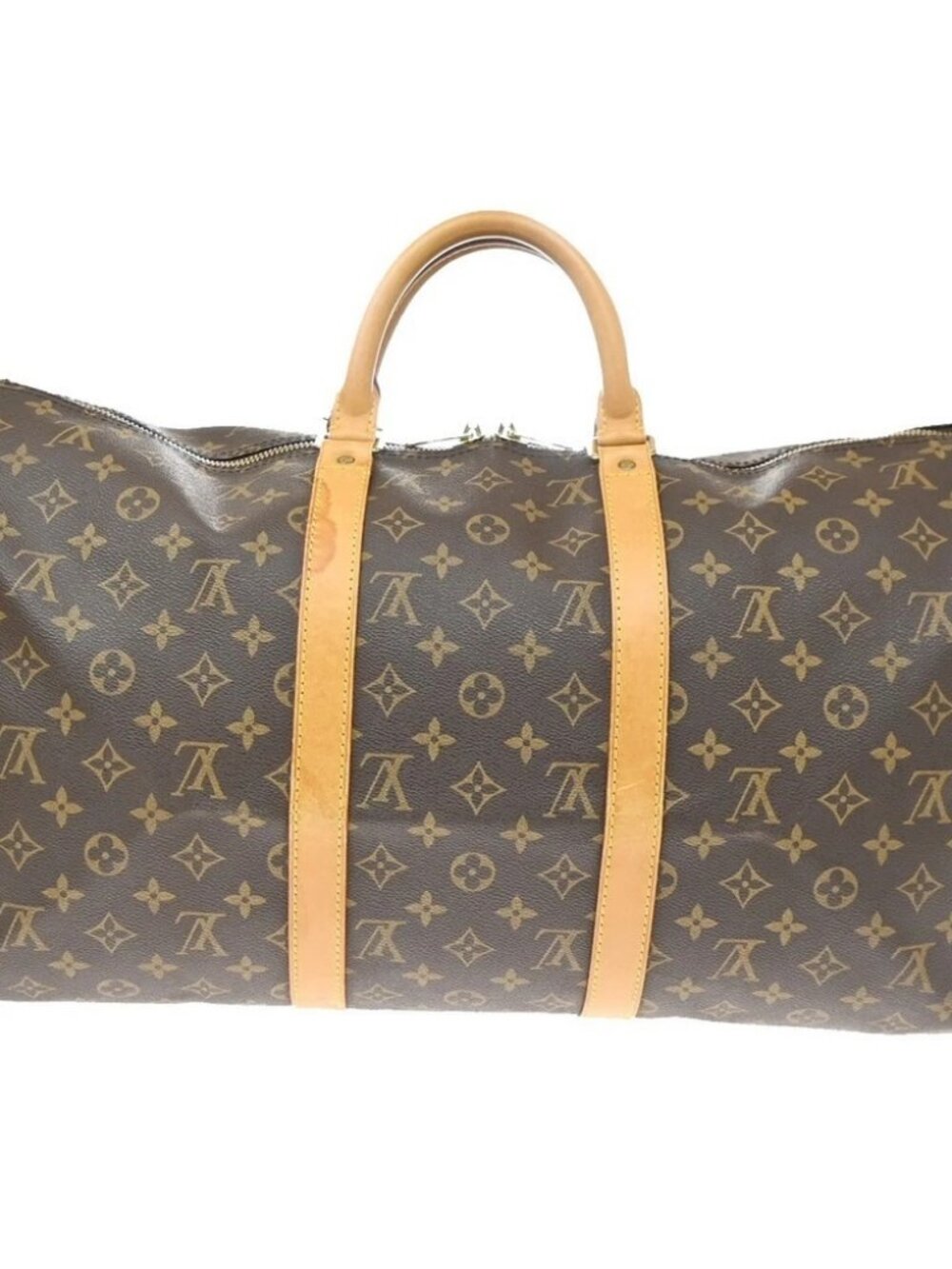 LOUIS VUITTON Keepall 50 Travel Hand Bag Monogram Leather Brown